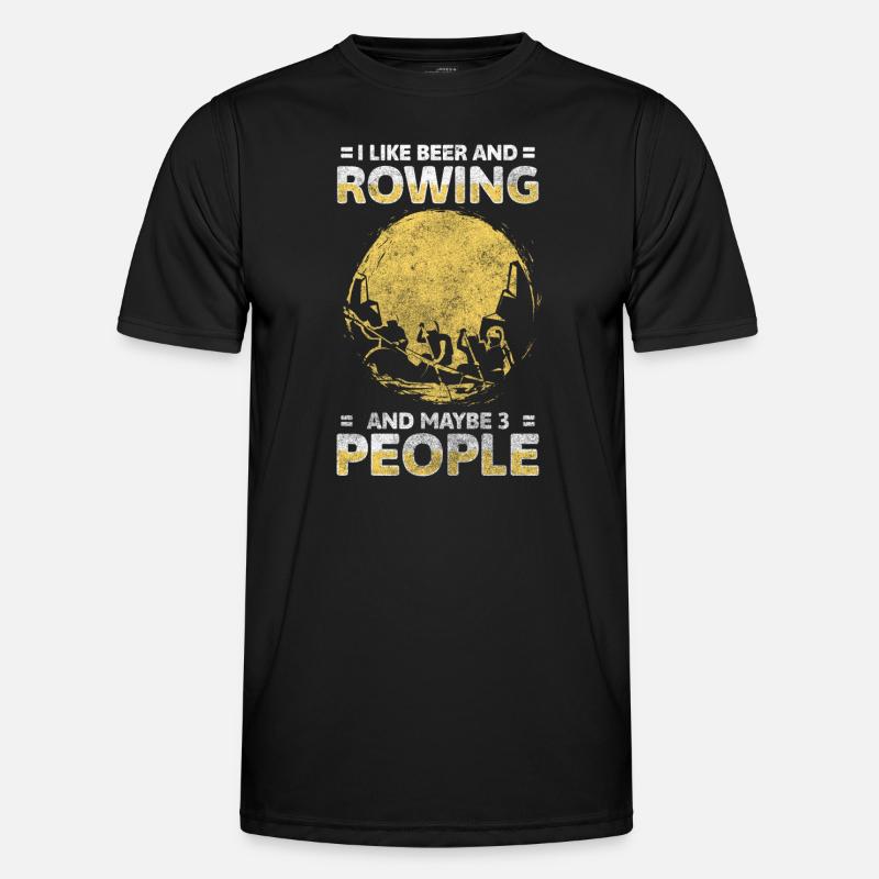 Rowing Machine Sport Competition - Men's Functional T-Shirt - black