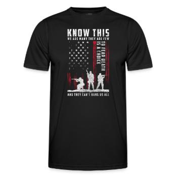 War Flag Freedom America - Men's Functional T-Shirt - black - Front - AI Model Male 178 dark (178cm)