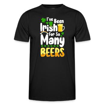 Irish Shamrock Leprechaun Ireland - Men's Functional T-Shirt - black - Front - AI Model Male 178 dark (178cm)
