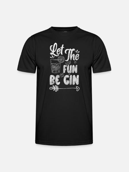 Gin Bar Party Long Drink - Men's Functional T-Shirt - black