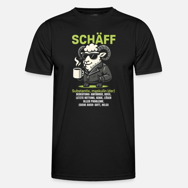Schaf Spruch Schäff Lustig Geschenkidee Schafe Männer Funktions-T-Shirt