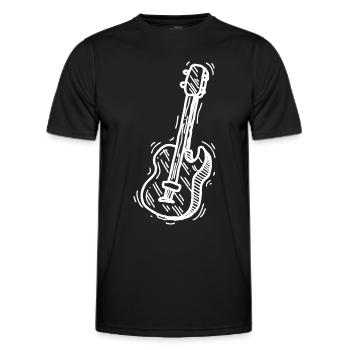 Gitarrist Gitarrist Musiker Gitarre - Männer Funktions-T-Shirt - Schwarz - Vorne - AI Model Male 178 dark (178cm)