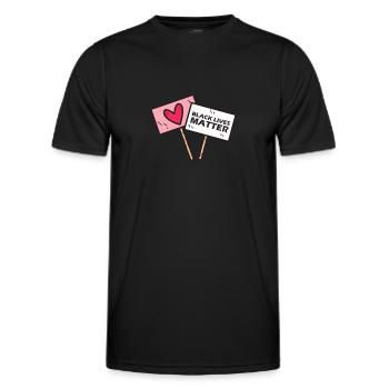 " Black Lives Matter " - Men's Functional T-Shirt - black - Front - AI Model Male 178 dark (178cm)