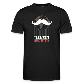 Your Favorite Legendary Dad Geschenk Familie - Männer Funktions-T-Shirt - Schwarz - Vorne - AI Model Male 178 dark (178cm)