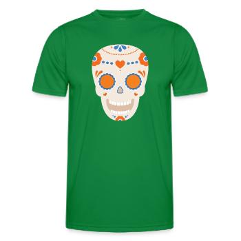 Crâne - T-shirt sport Homme - vert - Devant - AI Model Male 178 dark (178cm)