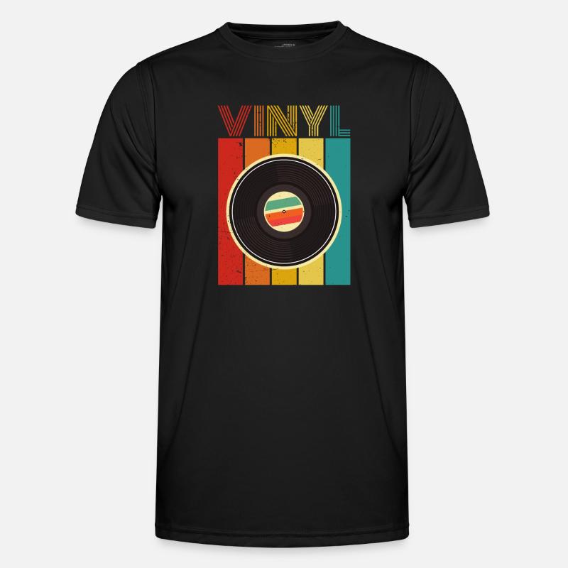 Conception de composition colorée en vinyle rétro T-shirt sport Homme