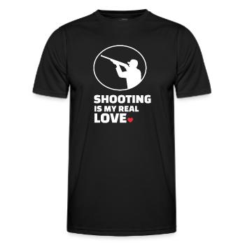 Ich Liebe Das Schießen - Männer Funktions-T-Shirt - Schwarz - Vorne - AI Model Male 178 dark (178cm)