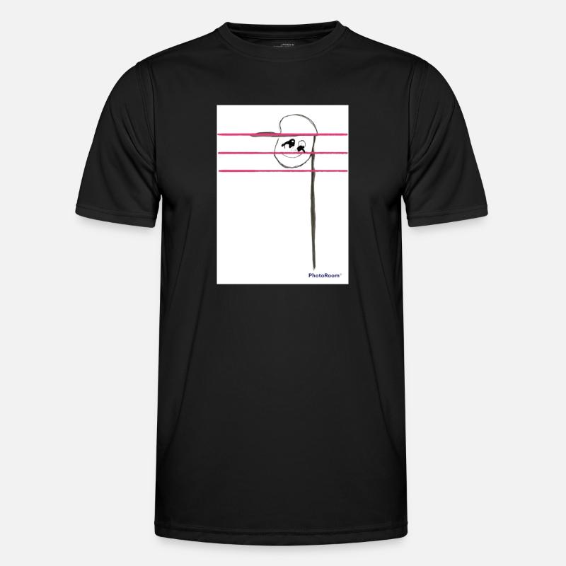 Musiknote - Männer Funktions-T-Shirt - Schwarz