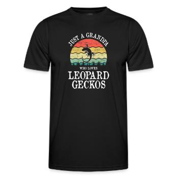 Just A Grandpa Who Loves Leopard Geckos - Men's Functional T-Shirt - black - Front - AI Model Male 178 dark (178cm)