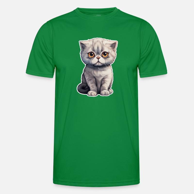 Scottish Fold Katze Männer Funktions-T-Shirt