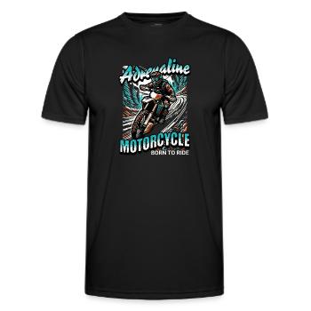 Motorrad-Geboren zum Fahren - Männer Funktions-T-Shirt - Schwarz - Vorne - AI Model Male 178 dark (178cm)