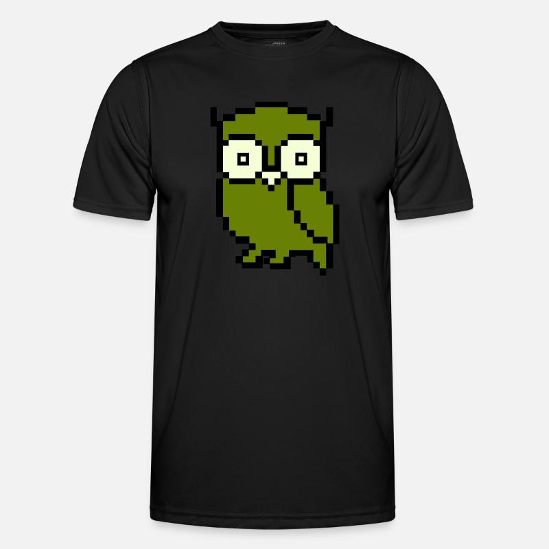 eule pixel color Männer Funktions-T-Shirt