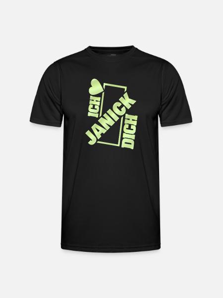 Couple Janick - Männer Funktions-T-Shirt - Schwarz