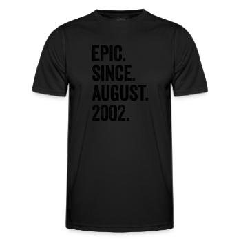 21 Years Epic Since August 2002 21st Birthday - Men's Functional T-Shirt - black - Front - AI Model Male 178 dark (178cm)