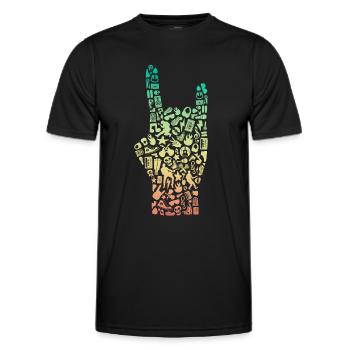 Bass Guitar Bass Guitarist Bass Guitar Bassist - Men's Functional T-Shirt - black - Front - AI Model Male 178 dark (178cm)