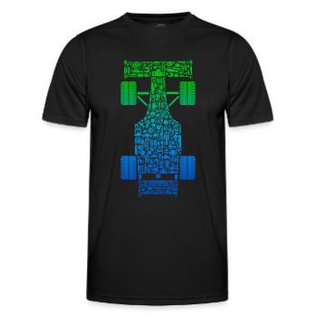 Voiture de course Voiture de sport Garçons Motorsport Voiture de course - T-shirt sport Homme - noir - Devant - AI Model Male 178 dark (178cm)