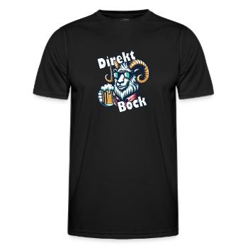 Direkt Bock - Männer Funktions-T-Shirt - Schwarz - Vorne - AI Model Male 178 dark (178cm)