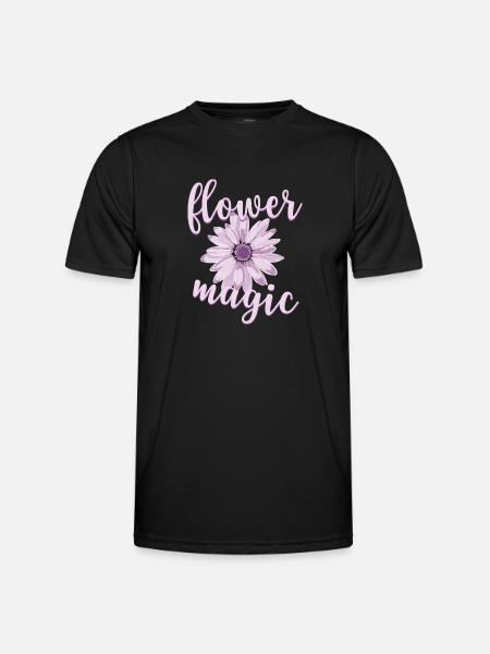 Flower Magic - Männer Funktions-T-Shirt - Schwarz