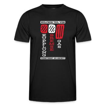 Fahrlehrer Fahrschule Führerschein - Männer Funktions-T-Shirt - Schwarz - Vorne - AI Model Male 178 dark (178cm)