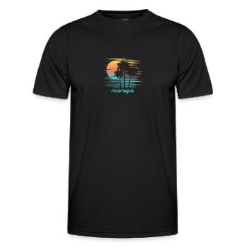 Nicaragua Stilvoller Souvenirurlaub - Männer Funktions-T-Shirt - Schwarz - Vorne - AI Model Male 178 dark (178cm)