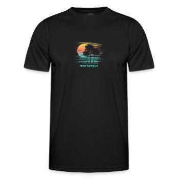 Martinique Stilvoller Souvenirurlaub - Männer Funktions-T-Shirt - Schwarz - Vorne - AI Model Male 178 dark (178cm)