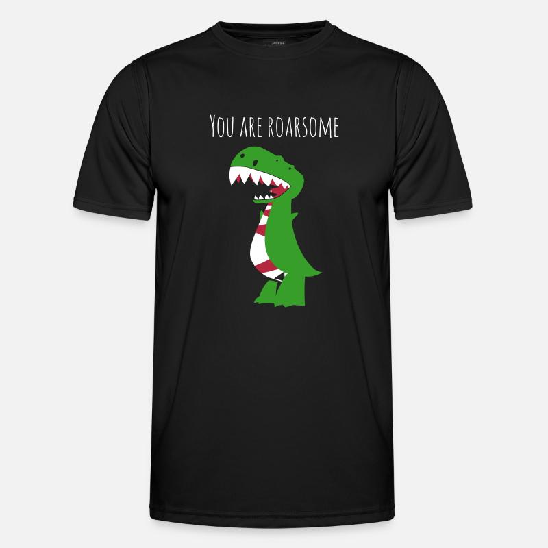 Trex Spruch - Männer Funktions-T-Shirt - Schwarz