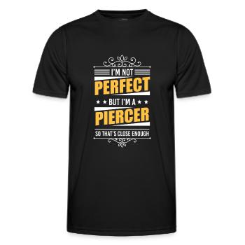 Piercer Tattoo Studio - Men's Functional T-Shirt - black - Front - AI Model Male 178 dark (178cm)