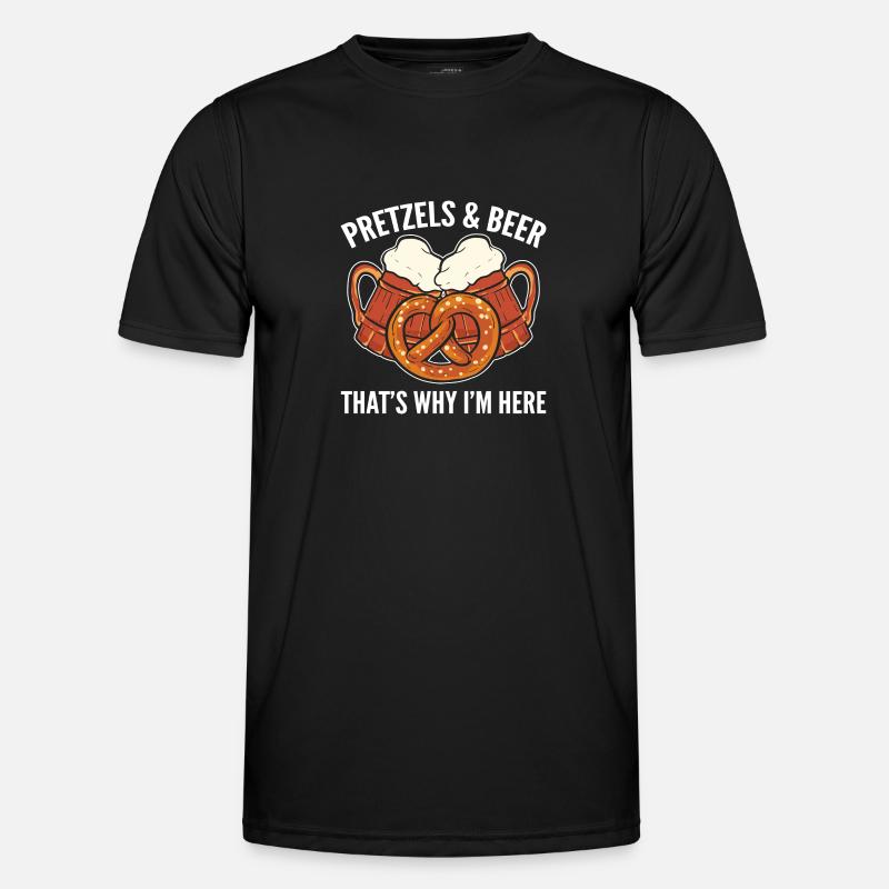 Brezel - Männer Funktions-T-Shirt - Schwarz