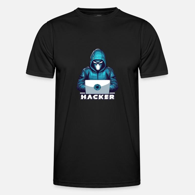 Masked Hacker Hacking - Men's Functional T-Shirt - black