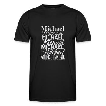 Michael - T-shirt sport Homme - noir - Devant - AI Model Male 178 dark (178cm)