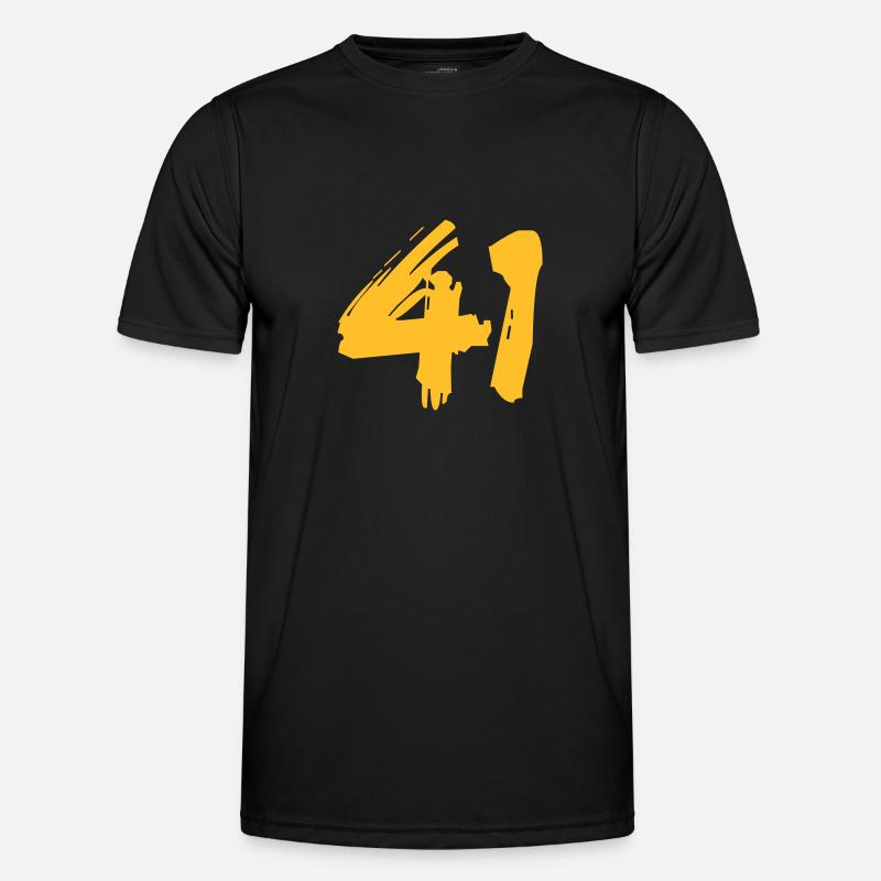 Brushed 41 - Männer Funktions-T-Shirt - Schwarz