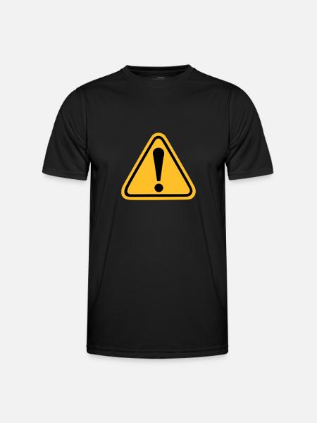 Ausrufezeichen - Männer Funktions-T-Shirt - Schwarz