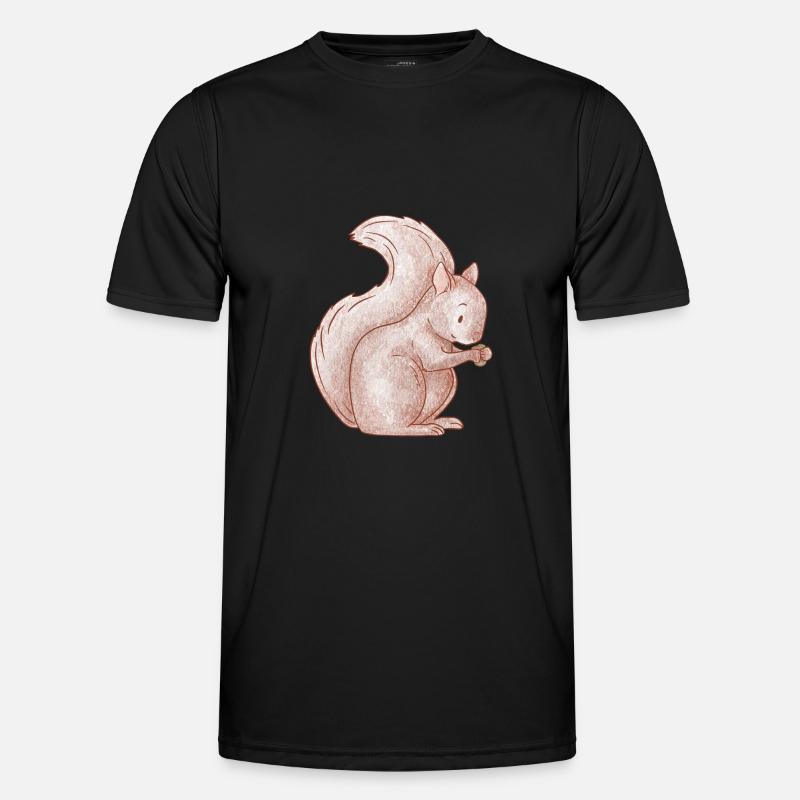 Süßes nussiges Eichhörnchen - Männer Funktions-T-Shirt - Schwarz