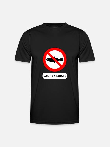 poisson interdit - T-shirt sport Homme - noir