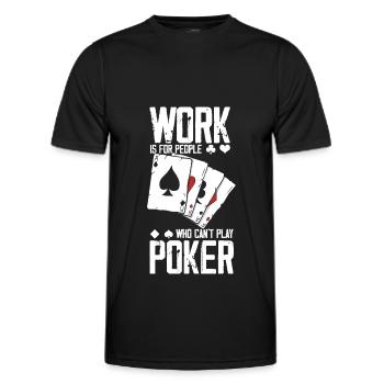 Poker - Männer Funktions-T-Shirt - Schwarz - Vorne - AI Model Male 178 dark (178cm)