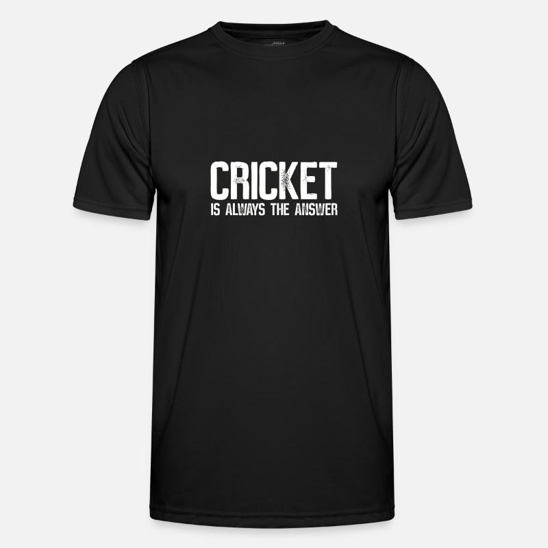 Cricket Is Always The Answer - Männer Funktions-T-Shirt - Schwarz
