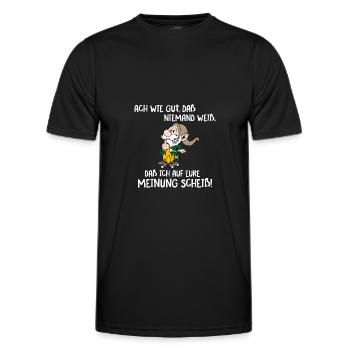 ach wie gut dass niemand weiß - Männer Funktions-T-Shirt - Schwarz - Vorne - AI Model Male 178 dark (178cm)