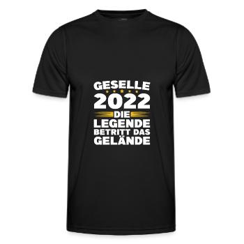 Gesellenprüfung 2022 Handwerker Geselle Geschenk - Männer Funktions-T-Shirt - Schwarz - Vorne - AI Model Male 178 dark (178cm)
