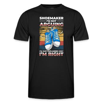 Schuhmacher Beruf Humor Schusterin - Männer Funktions-T-Shirt - Schwarz - Vorne - AI Model Male 178 dark (178cm)