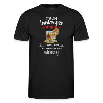 Wirtshaus Barchef Tabak - Männer Funktions-T-Shirt - Schwarz - Vorne - AI Model Male 178 dark (178cm)
