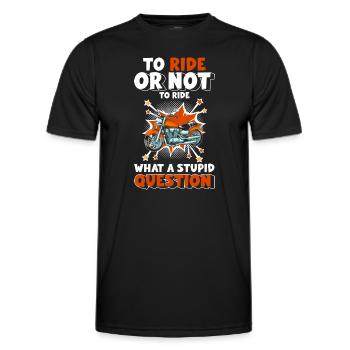 Retro Style Illustration - Men's Functional T-Shirt - black - Front - AI Model Male 178 dark (178cm)