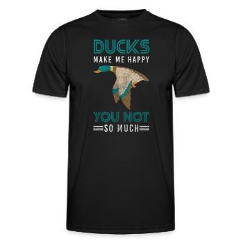 Entchen Badeente Schnabel Baden - Männer Funktions-T-Shirt - Schwarz - Vorne - AI Model Male 178 dark (178cm)