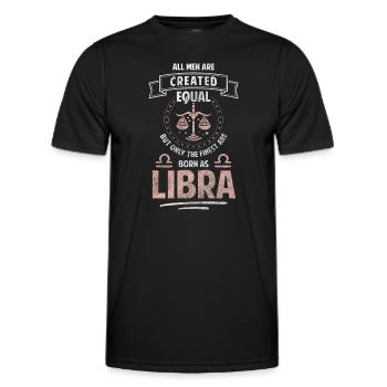 Horoskop Sternbild September Aberglauben - Männer Funktions-T-Shirt - Schwarz - Vorne - AI Model Male 178 dark (178cm)