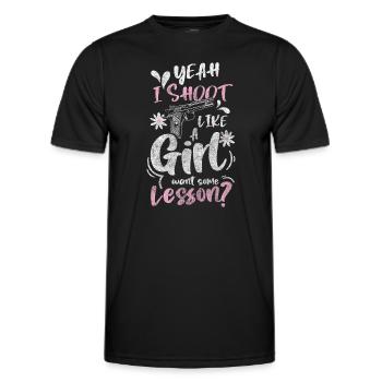 Gun Lover Pistol Sport War - T-shirt sport Homme - noir - Devant - AI Model Male 178 dark (178cm)
