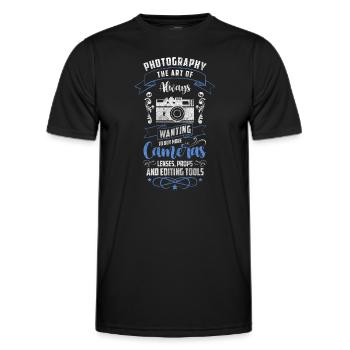Fotografin Fotografie Fotoshooting - Männer Funktions-T-Shirt - Schwarz - Vorne - AI Model Male 178 dark (178cm)