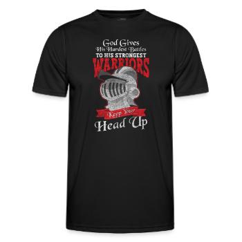 Schwert Held Krieger - Männer Funktions-T-Shirt - Schwarz - Vorne - AI Model Male 178 dark (178cm)