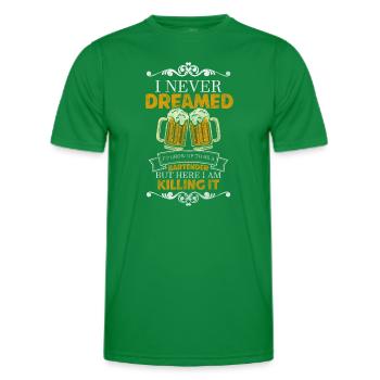 Cocktail Alkohol Shaker - Männer Funktions-T-Shirt - Kelly Green - Vorne - AI Model Male 178 dark (178cm)