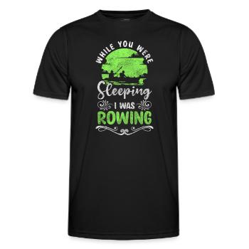 Rudergerät Steuermann Wassersport Kraft - Männer Funktions-T-Shirt - Schwarz - Vorne - AI Model Male 178 dark (178cm)