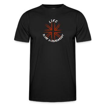 La vie n’est pas un vœu pieux - T-shirt sport Homme - noir - Devant - AI Model Male 178 dark (178cm)