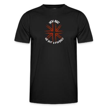 Tu es moi, mais un oiseau amusant - T-shirt sport Homme - noir - Devant - AI Model Male 178 dark (178cm)